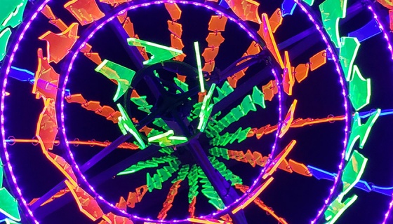 An awesome light display at Stellar - Festival of Lights, part of Elemental AKL 2019